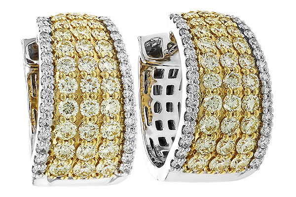 L329-41438: EARRINGS 1.52 YELLOW DIAS 1.96 TW