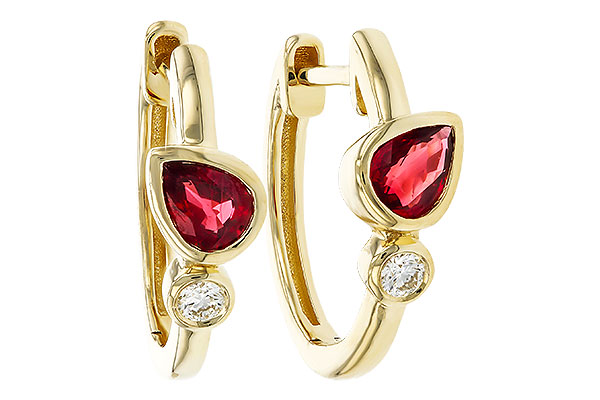 L329-41447: EARRINGS .48 RUBY .54 TGW