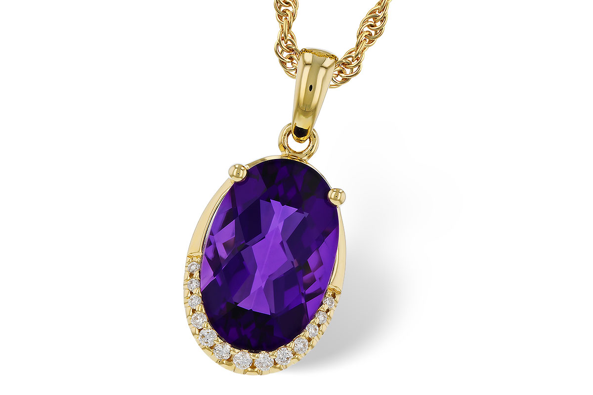 L329-45001: NECKLACE 2.70 AMETHYST 2.76 TGW (12x8MM OV)