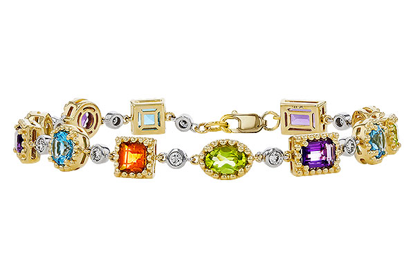 L329-45038: BRACELET 4.63 SEMI-PREC (AMY,BT,CIT,PER) 5.05 TGW