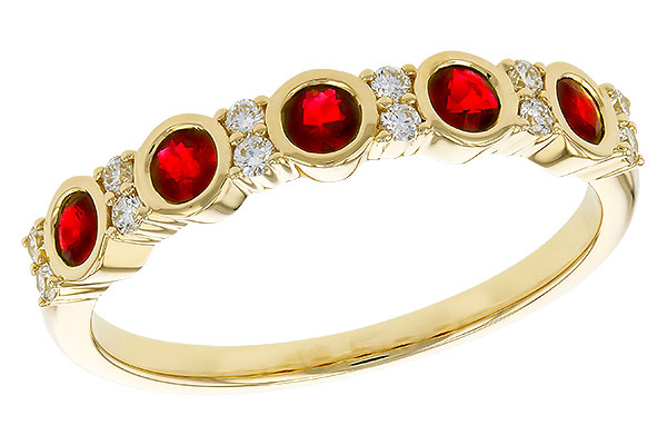 L329-45056: LDS WED RG .33 TW RUBY .45 TGW