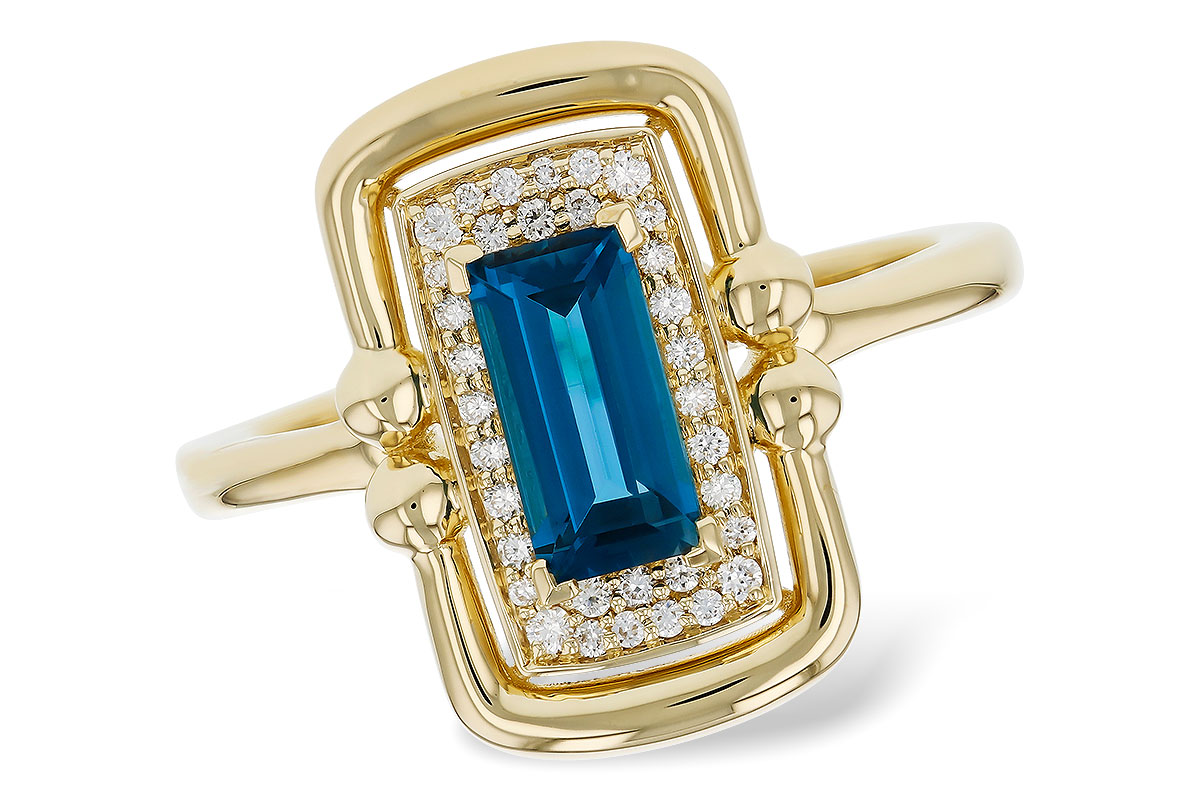 L330-27765: LDS RG .84 LONDON BLUE TOPAZ .96 TGW (8x4MM LBT)
