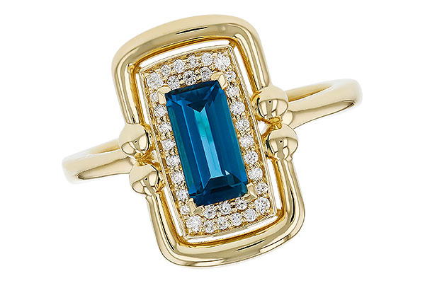L330-27765: LDS RG .84 LONDON BLUE TOPAZ .96 TGW (8x4MM LBT)