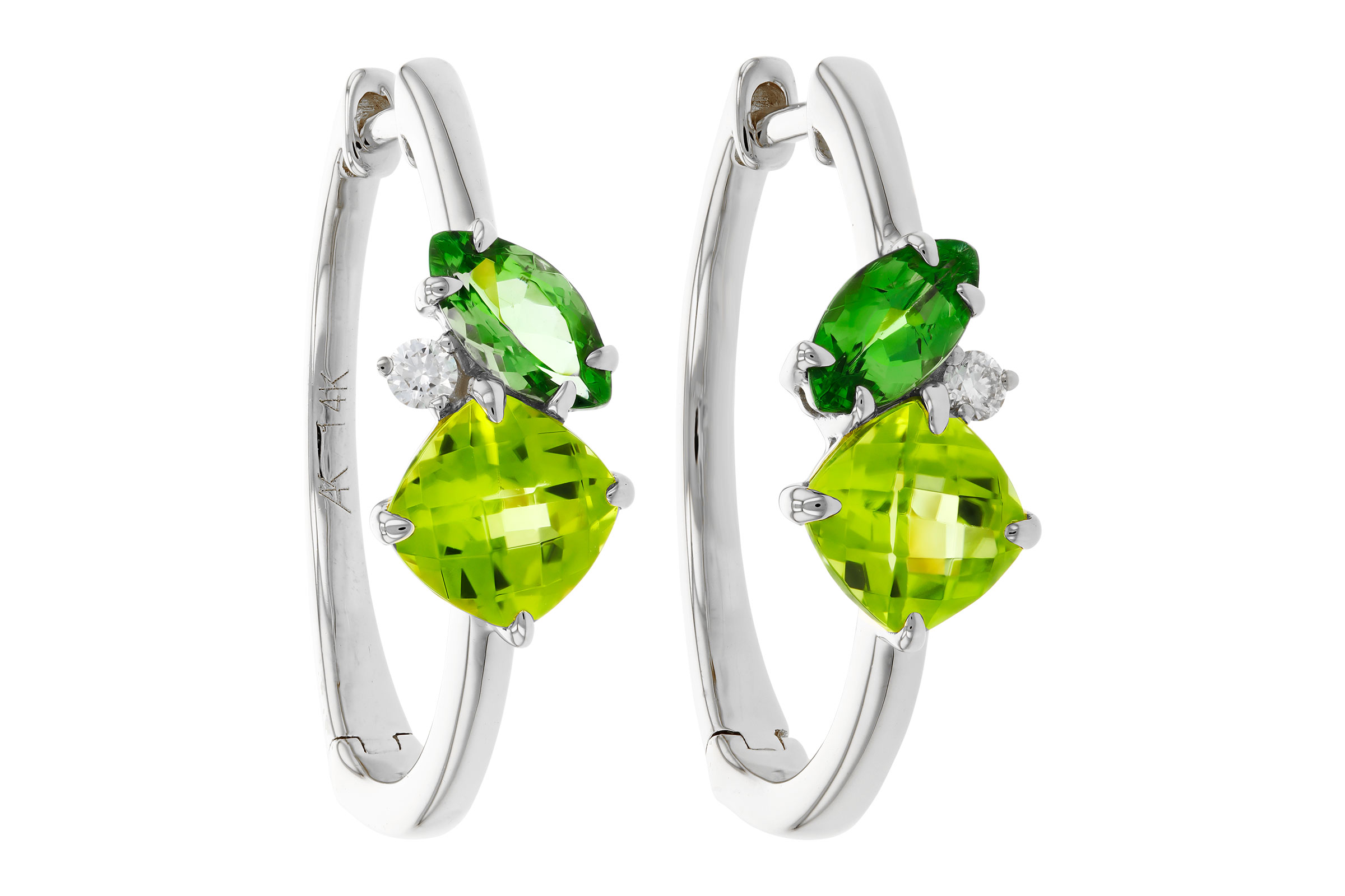 L330-29556: EARRINGS 1.69 TW SEMI-PREC (PER,TSAV) 1.73 TGW