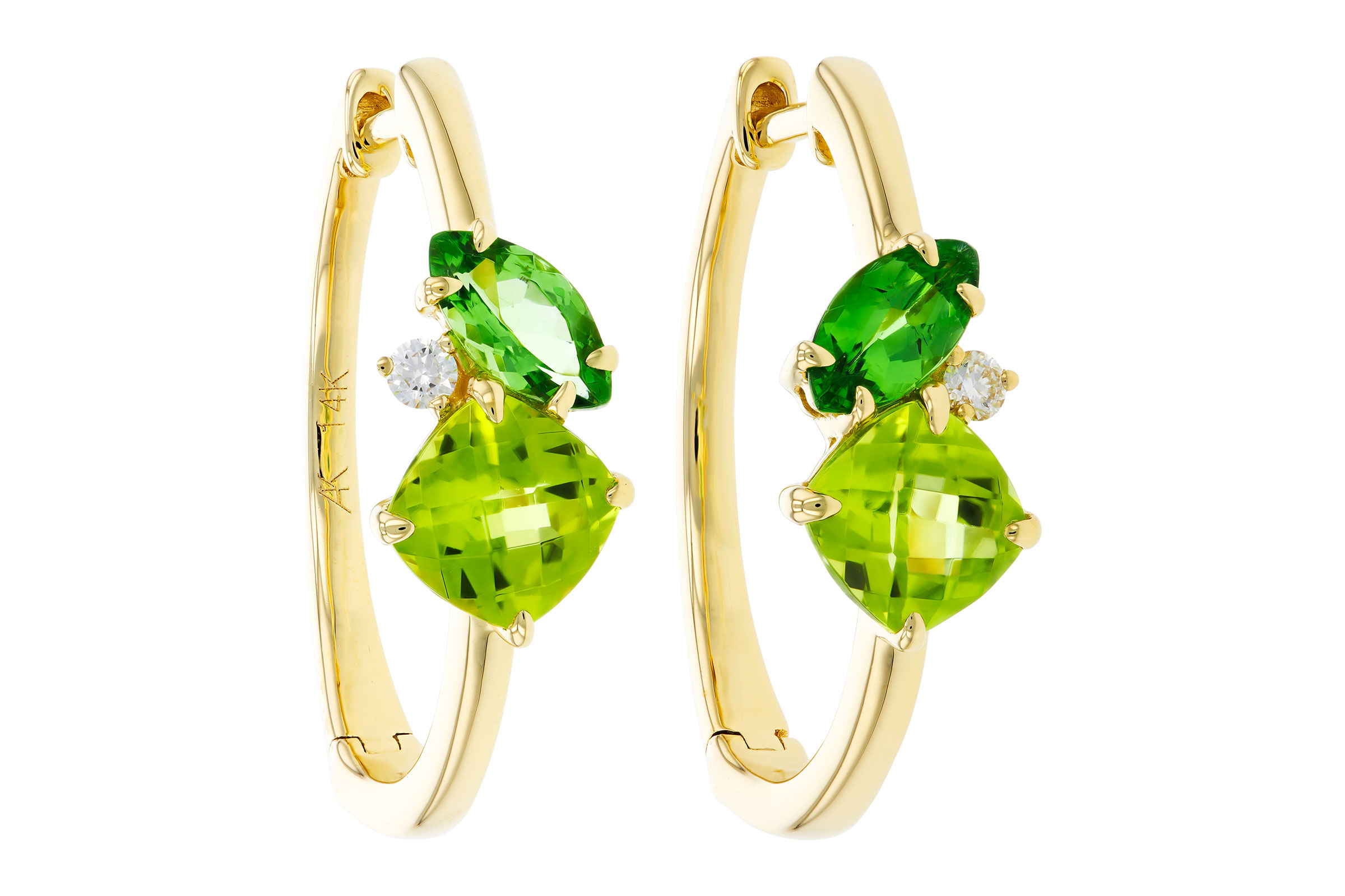 L330-29556: EARRINGS 1.69 TW SEMI-PREC (PER,TSAV) 1.73 TGW
