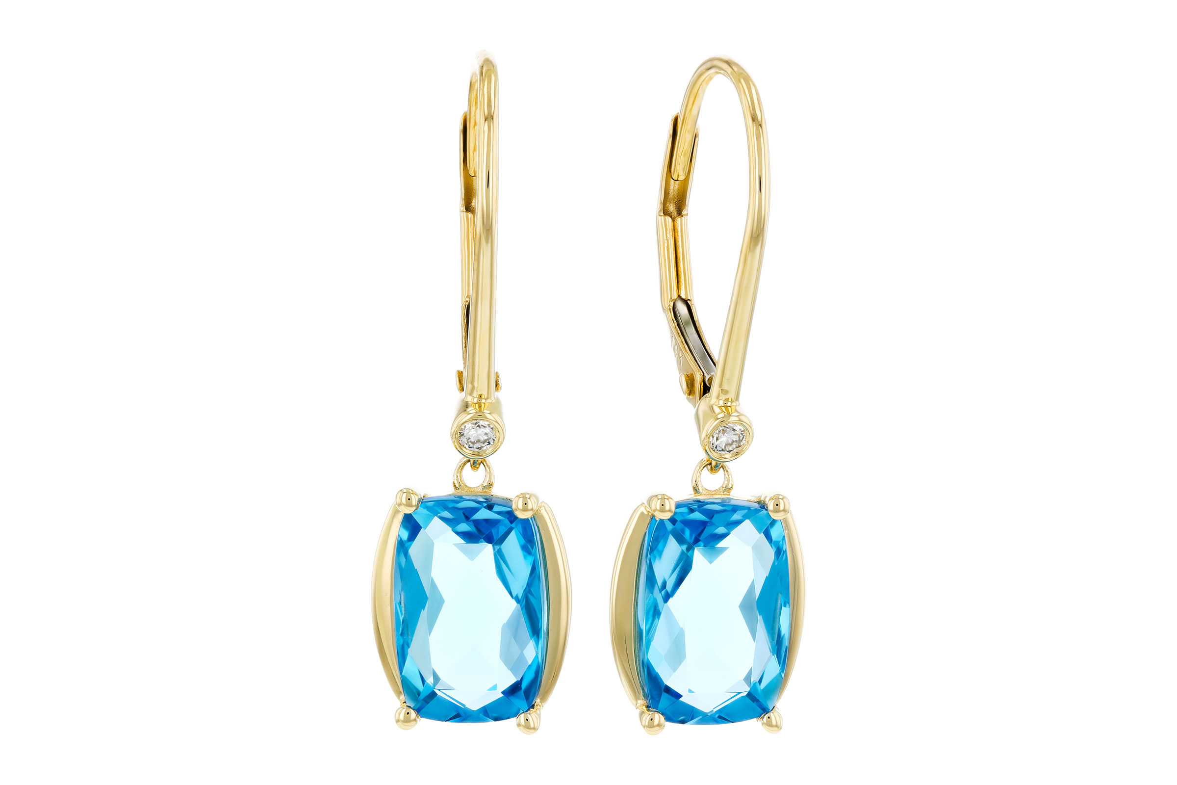 L330-29565: EARRINGS 3.82 TW BLUE TOPAZ 3.85 TGW (9x6MM BT)
