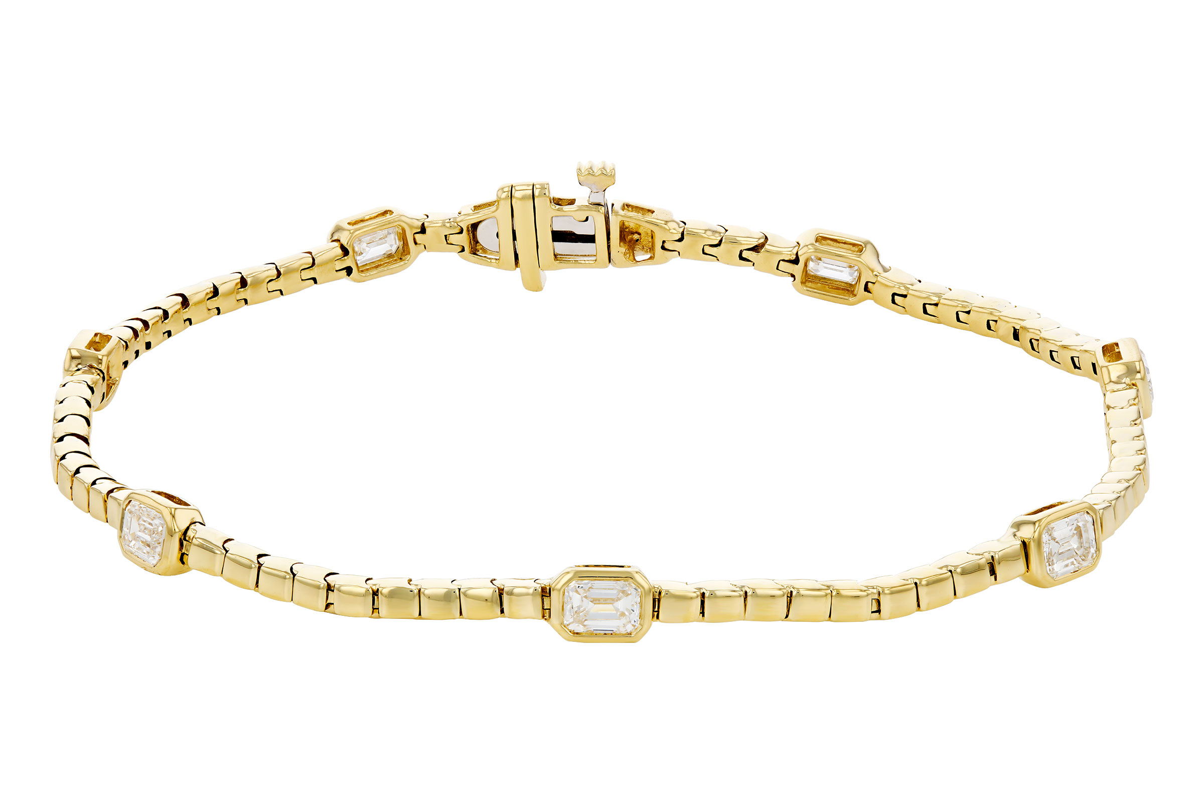 L330-29601: BRACELET 1.32 TW EMERALD CUT DIA (7")