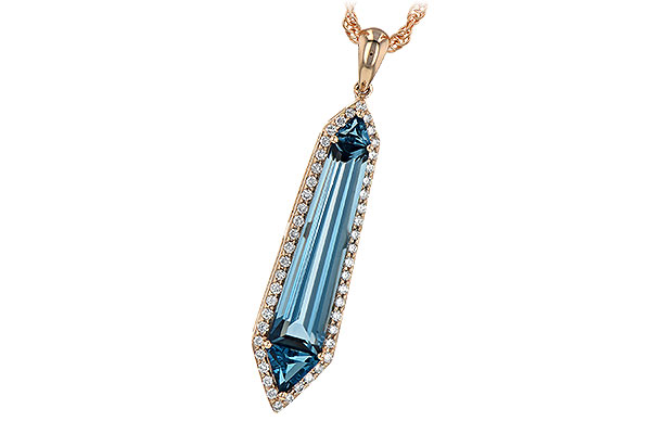 M244-82329: NECK 3.47 LONDON BLUE TOPAZ 3.70 TGW