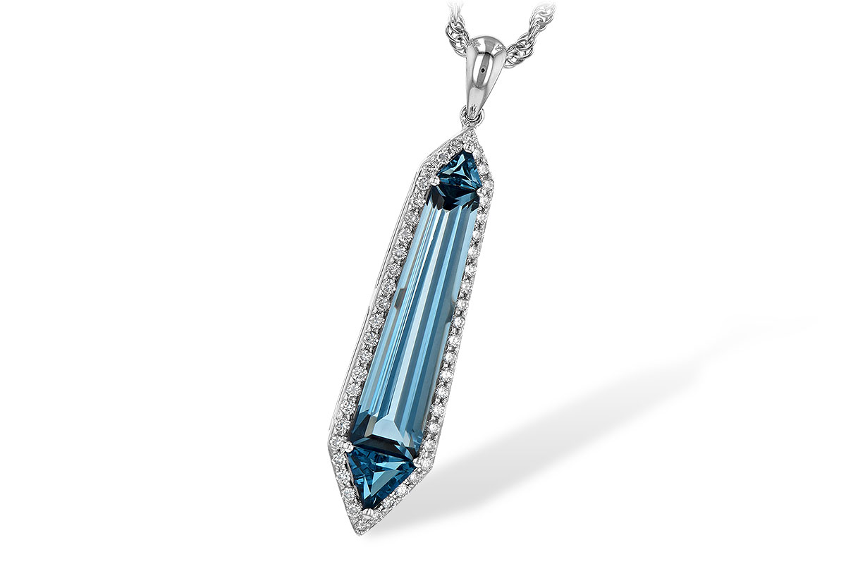 M244-82329: NECK 3.47 LONDON BLUE TOPAZ 3.70 TGW