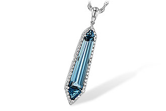 M244-82329: NECK 3.47 LONDON BLUE TOPAZ 3.70 TGW