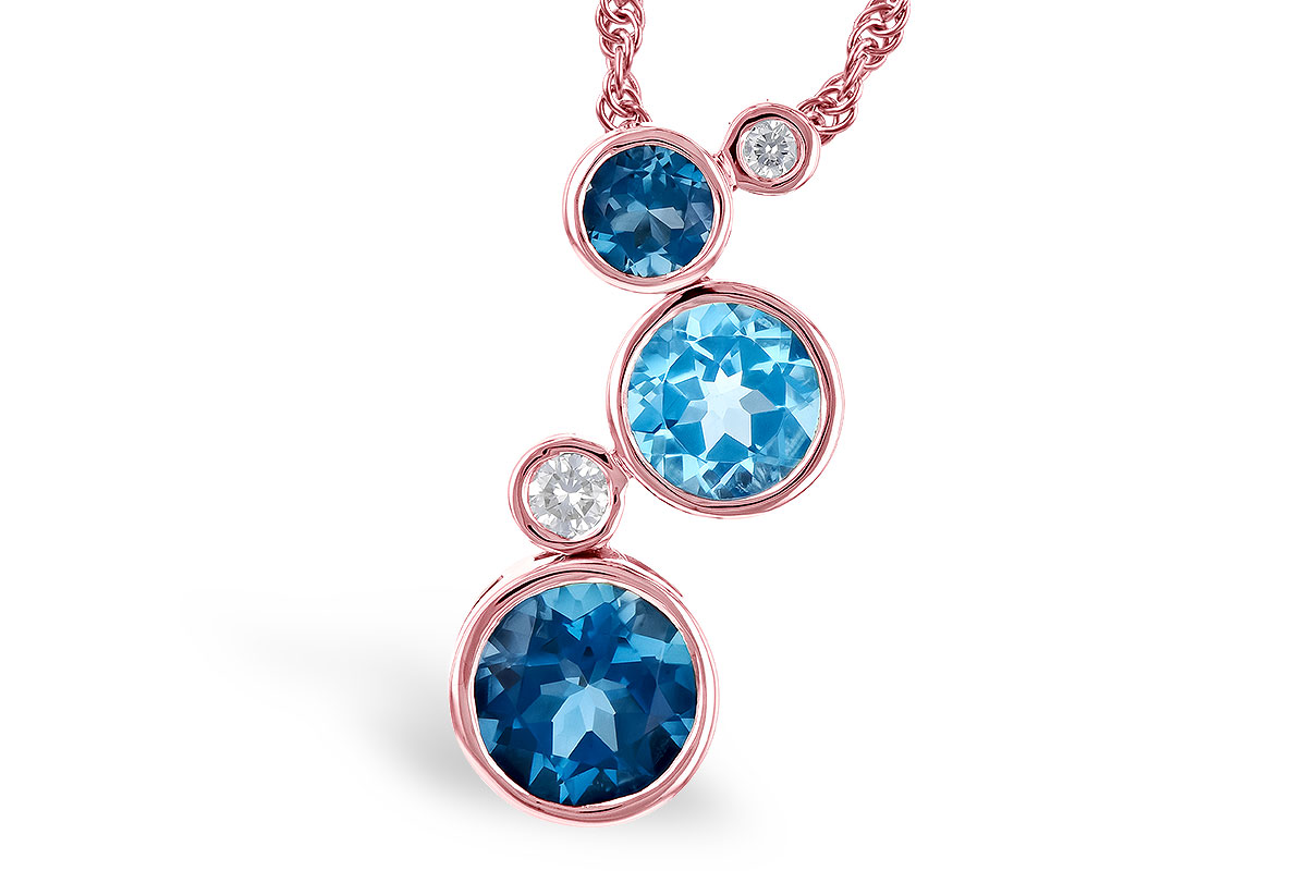 M327-61438: NECK 2.30 BLUE TOPAZ 2.40 TGW
