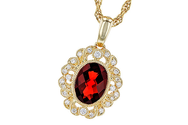 M328-47783: NECK 1.40 GARNET 1.54 TGW (8x6MM GAR)