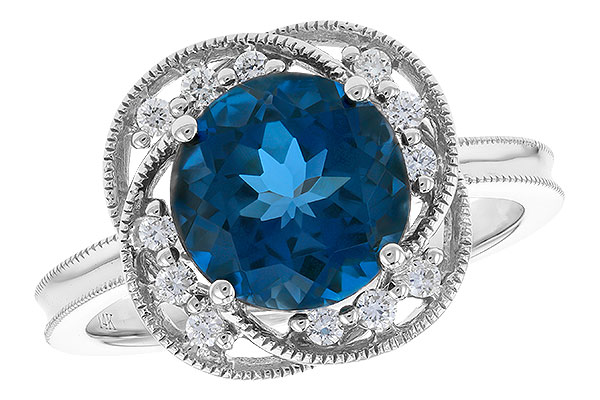 M328-48710: LDS RG 2.90 LONDON BLUE TOPAZ 3.05 TGW (9MM LBT)