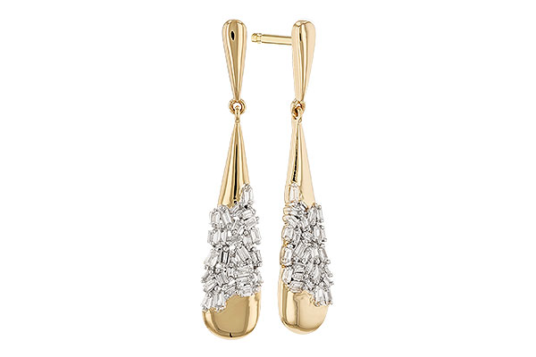 M328-50483: EARRINGS .20 TW BAGUETTE DIAS