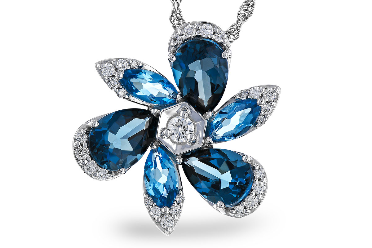 M329-40483: NECKLACE 3.03 BLUE TOPAZ 3.22 TGW