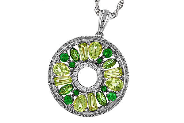 M329-40492: NECKLACE 1.47 SEMI-PREC (PER & GR.GT) 1.52 TGW