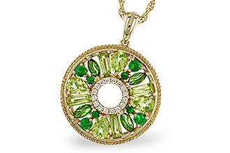 M329-40492: NECKLACE 1.47 SEMI-PREC (PER & GR.GT) 1.52 TGW
