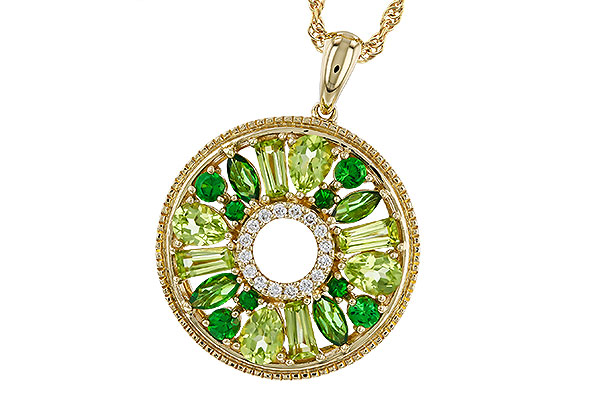 M329-40492: NECKLACE 1.47 SEMI-PREC (PER & GR.GT) 1.52 TGW