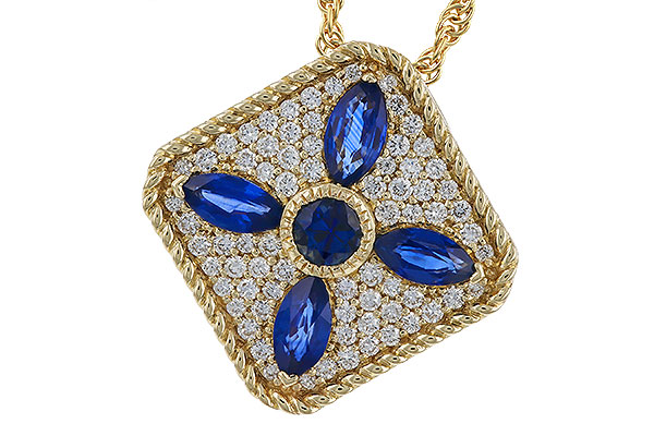 M329-41374: NECKLACE .89 TW SAPPHIRE 1.20 TGW
