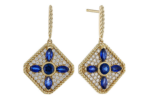 M329-41383: EARRINGS 1.03 TW SAPPHIRE 1.46 TGW