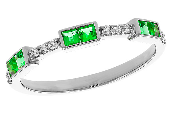 M329-41429: LDS WED RG .23 TW EMERALD .30 TGW