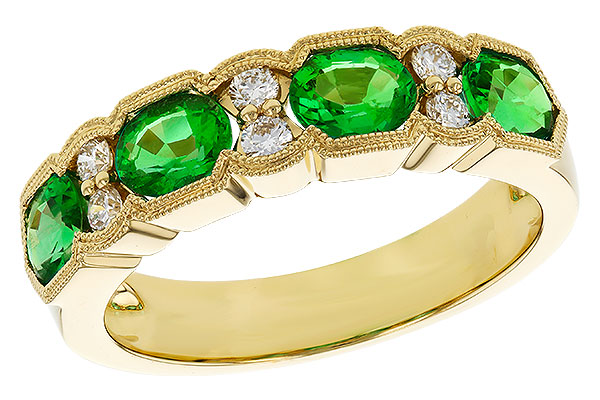 M329-44156: LDS WED RG 1.20 EMERALD 1.38 TGW (5x4MM EMER)