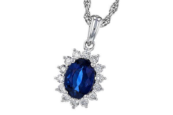 M329-44174: NECKLACE .85 SAPPHIRE 1.07 TGW (7x5MM SAPP)
