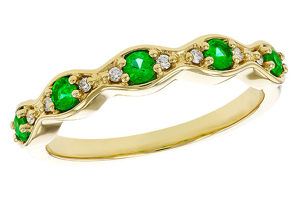 M329-45010: LDS WED RG .21 TW EMERALD .27 TGW