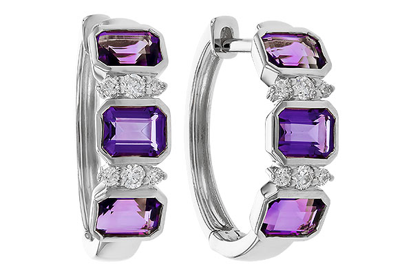 M329-45029: EARRING 1.05 TW AMETHYST 1.16 TGW