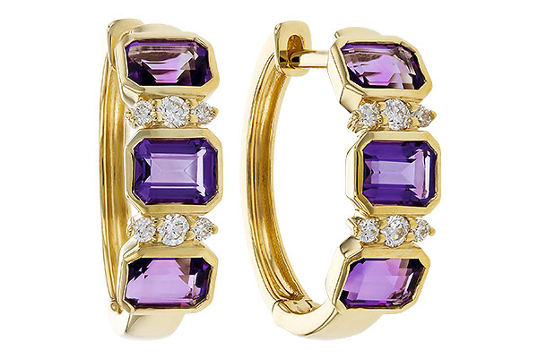 M329-45029: EARRING 1.05 TW AMETHYST 1.16 TGW