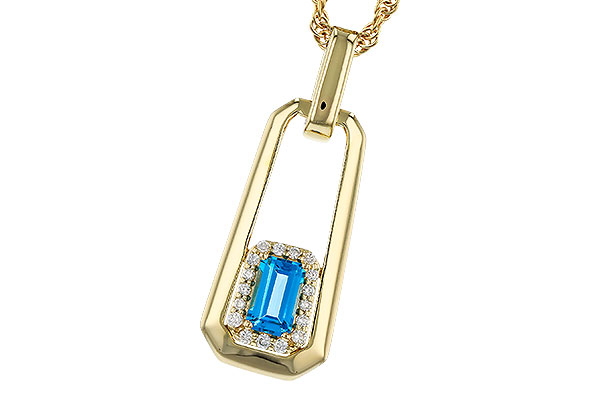 M329-45056: NECKLACE .33 BLUE TOPAZ .40 TGW (5x3MM BT)