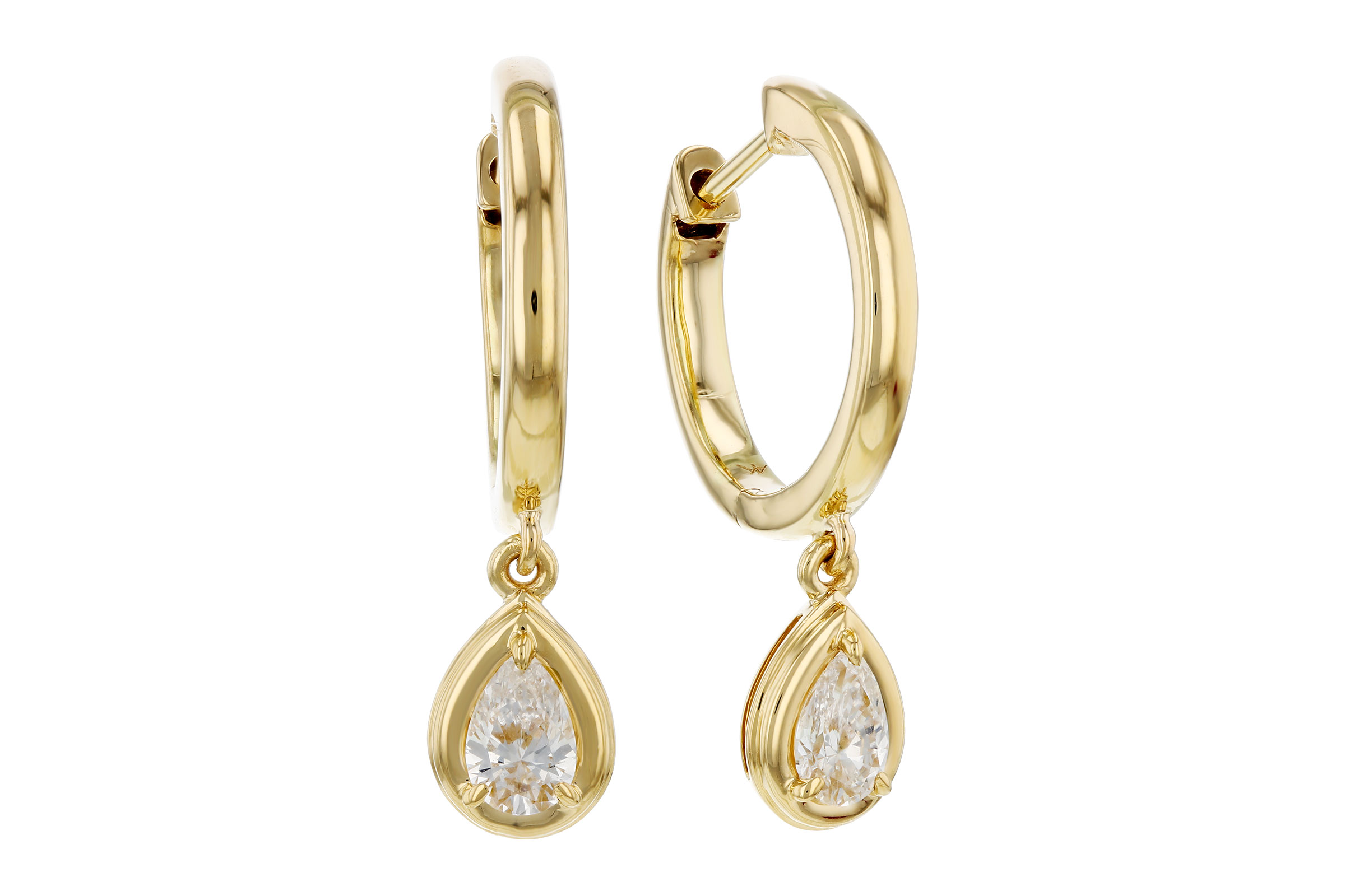 M330-30465: EARRINGS .42 TW PEAR SHAPE DIAS